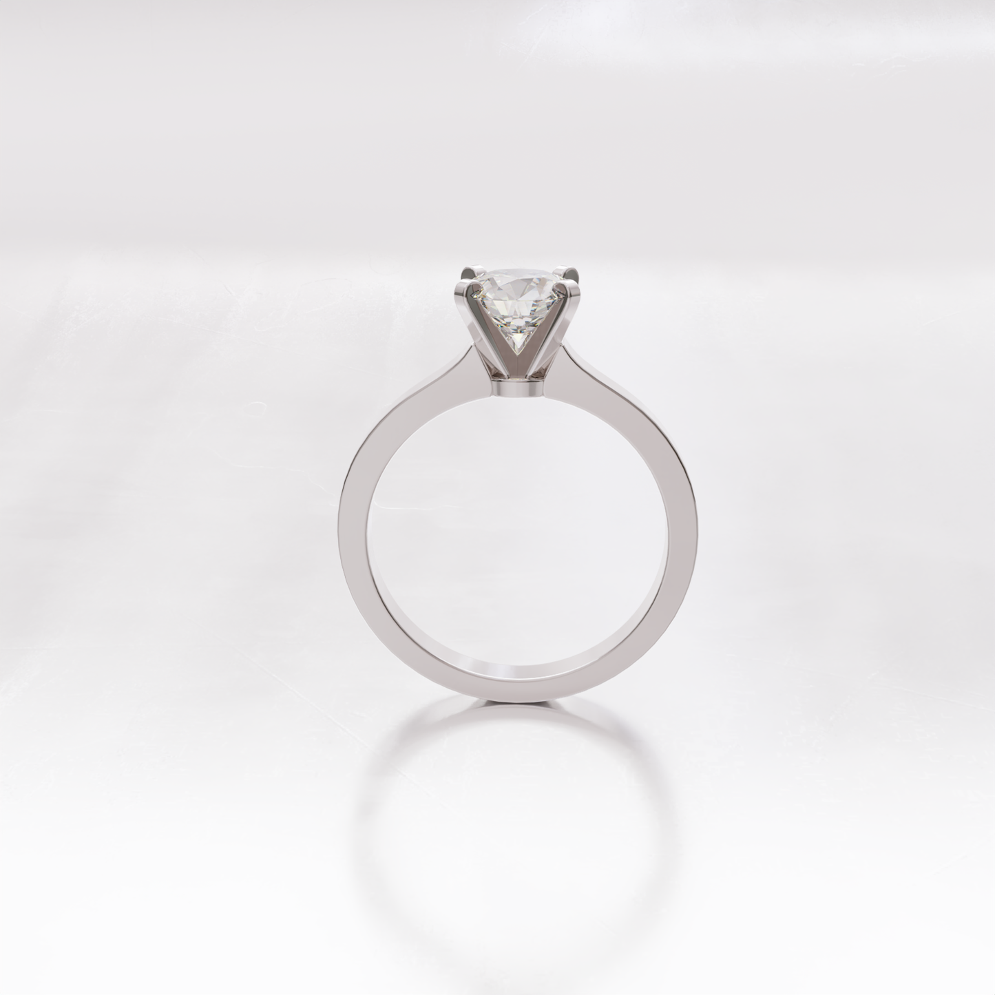 Capri - pierścionek z diamentem - 1.00 CT / VS / F, białe złoto - próba 750