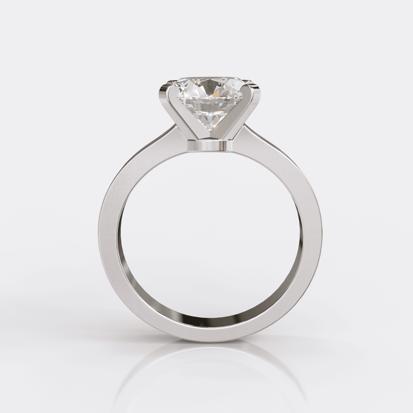 Capri - pierścionek z diamentem - 1.00 CT / VS / F, białe złoto - próba 750