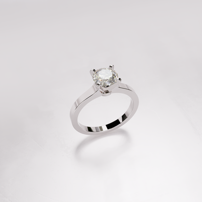 Capri - pierścionek z diamentem - 1.50 CT / VS / F, białe złoto - próba 750