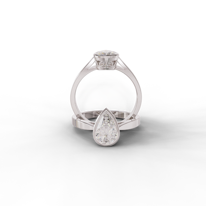 Amalfi - pierścionek z diamentem - 1.50 CT / VS / F, białe złoto - próba 750