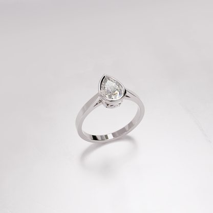 Amalfi - pierścionek z diamentem - 1.00 CT / VS / F, białe złoto - próba 750