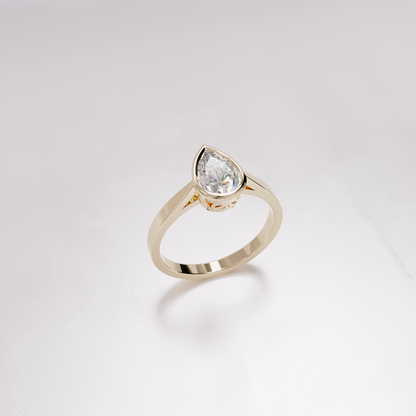 Amalfi - pierścionek z diamentem - 1.00 CT / VS / F, żółte złoto - próba 750