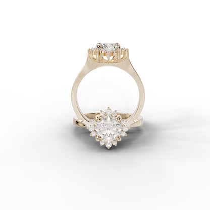 Giulia - pierścionek z diamentem - 1.12 CT / VS / F, białe złoto - próba 750