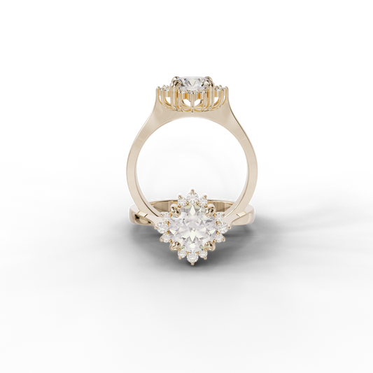 Giulia - pierścionek z diamentem - 1.12 CT / VS / F, białe złoto - próba 750