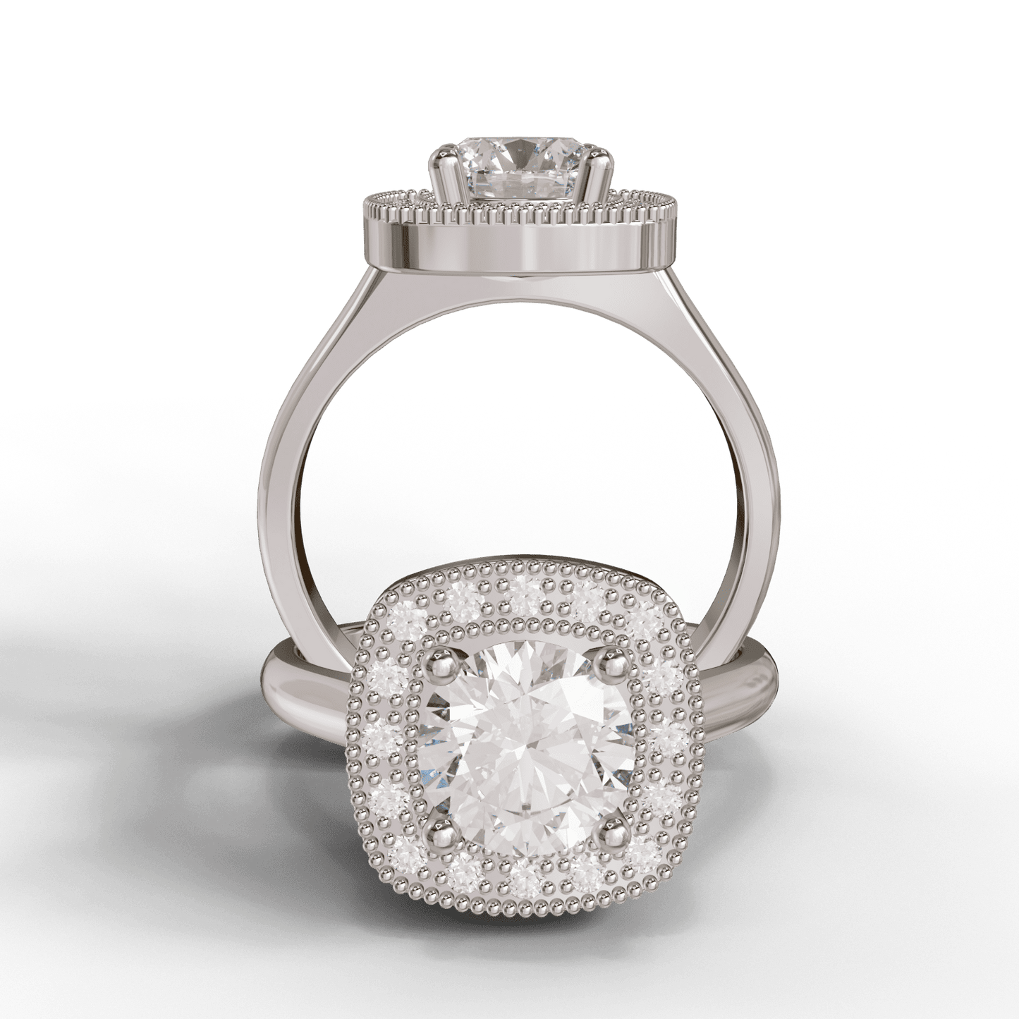 Palazzo - pierścionek z diamentem - 1.16 CT / VS / F, białe złoto - próba 750