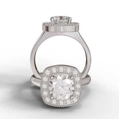 Palazzo - pierścionek z diamentem - 1.16 CT / VS / F, białe złoto - próba 750